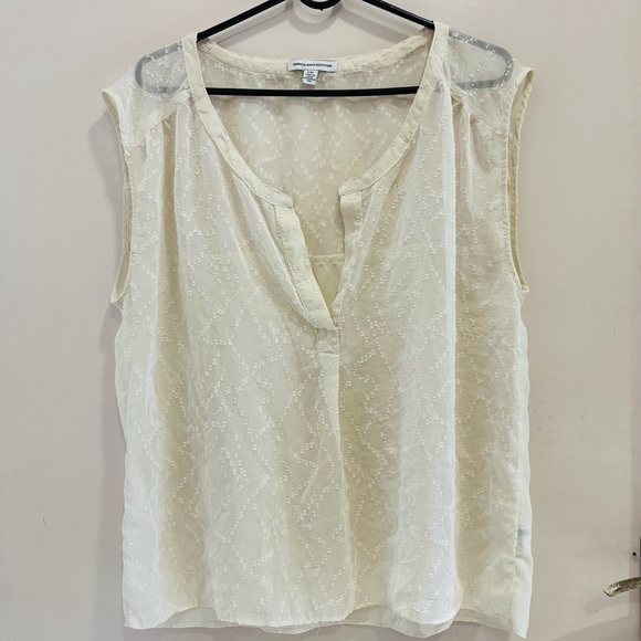 American eagle Off white georgette top - Picture 2 of 16